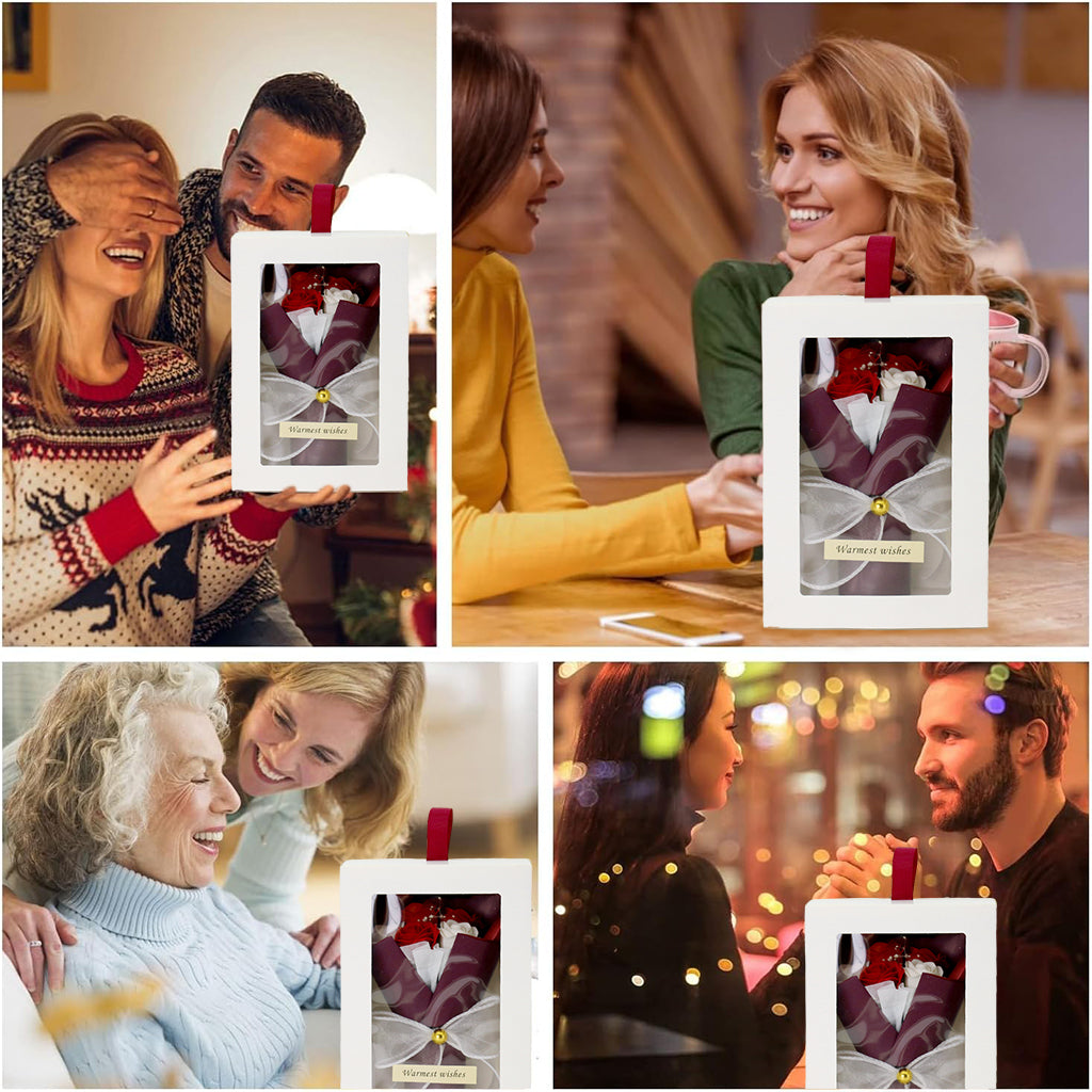 HASTHIP Valentine's Day Gift Romantic Red Rose Gift Box Hand Soap Red Rose Gift Box Birthday Gift for Girlfriend Christmas Gift, 20cmx14cmx8.5cm HASTHIP Valentine's Day Gift Romantic Red Rose Gift Box Hand Soap Red Rose Gift Box Birthday Gift for Girlfriend Christmas Gift, 20cmx14cmx8.5cm